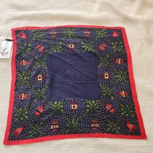 Talbots Holiday Square Scarf NWT